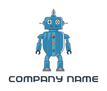 games logo online robot with a controller head