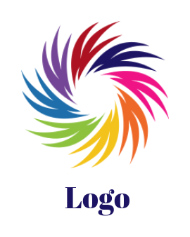 arts logo icon rotating swoosh forming flower