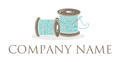 apparel logo sewing thread spools with needle