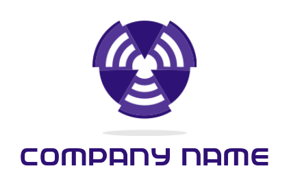 IT logo online signal rotating around circle