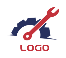 engineering logo maker speedometer made of wrench and gear - logodesign.net