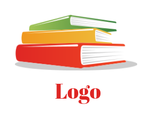 education logo template stack of colorful books