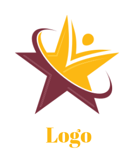 foundation logo star swoosh and abstract person