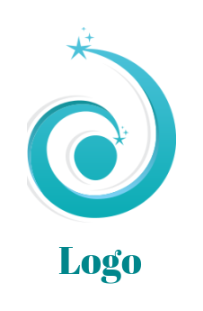 generate a community logo swirl person & stars