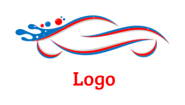 create an auto logo swoosh car wash with water - logodesign.net