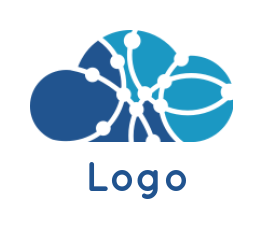 generate an internet logo tech wires inside cloud - logodesign.net