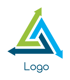 create a marketing logo abstract arrows triangle 