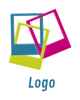 create a photography logo three abstract frames