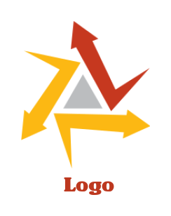 marketing logo three arrows forming triangle
