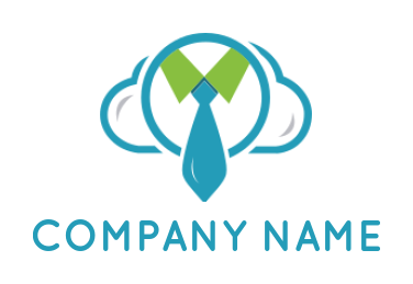 create an employment logo maker tie and cloud