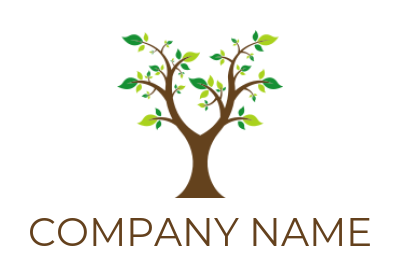 make an agriculture logo tree with leaves - logodesign.net