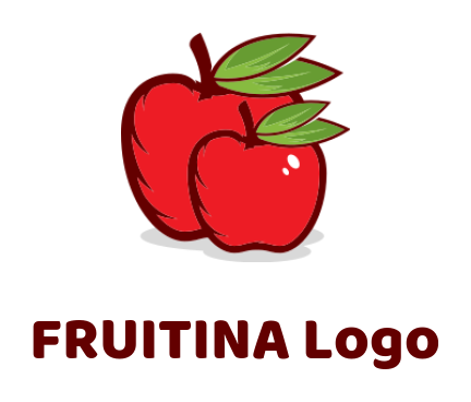 restaurant logo of two red apples with leaves