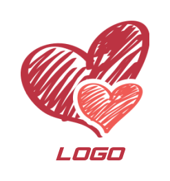  create a dating logo two stroke lines hearts 