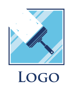 design a cleaning logo abstract water droplets
