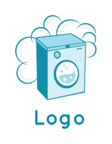 cleaning logo online washing machine with foam - logodesign.net