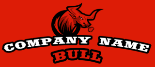 sports logo maker angry bull mascot