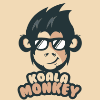 animal logo icon geeky monkey mascot