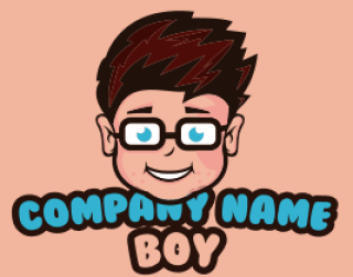 childcare logo online geek boy mascot