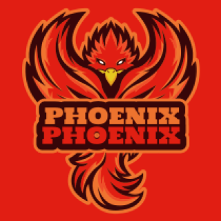 bird logo maker red phoenix mascot