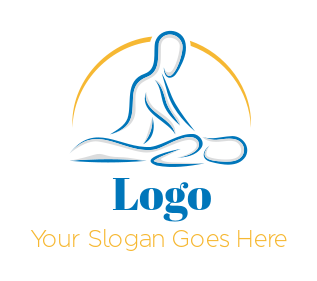 massage logo icon abstract person lying down