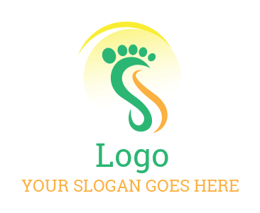 abstract podiatrist footprint logo generator