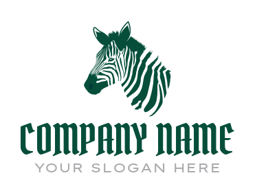 make an animal logo maker aggressive zebra head