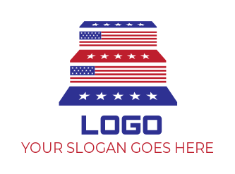 make a consulting logo American flag in stairs - logodesing.net 