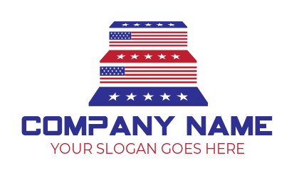 make a consulting logo American flag in stairs - logodesing.net 