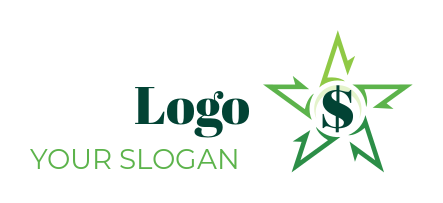 accounting logo arrow star around dollar sign