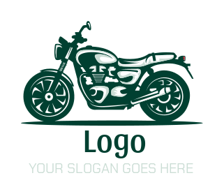 Bike side view logo maker