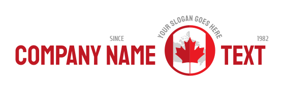 travel logo maker Canada maple leaf in circle