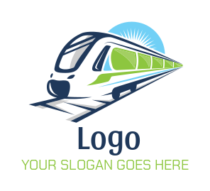 Create a simple logo metro train