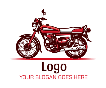 Design a logo of retro bike