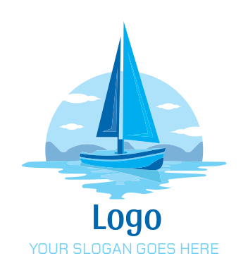 Design a logo of unique sail boat 