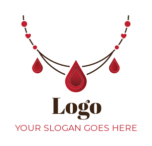jewelry logo elegant necklace with a gem pendant