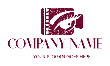 entertainment logo eye in film strip of camera