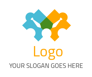 make an employment logo jigsaw person with tie