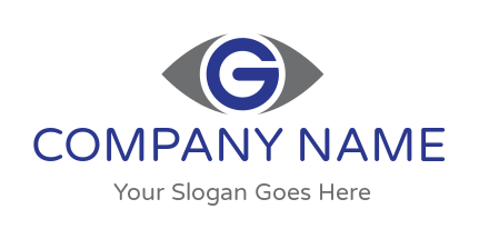 Design a letter G logo made of eye