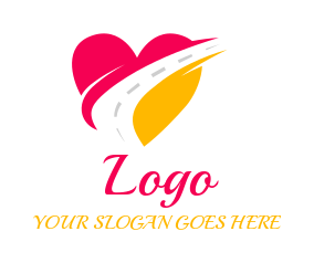dating logo negative driveway across heart