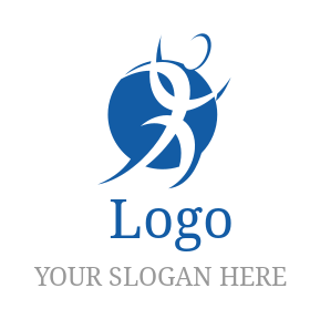 medical logo image swooshes in blue circle