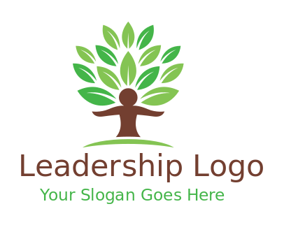 design an insurance logo people tree with green leaves
