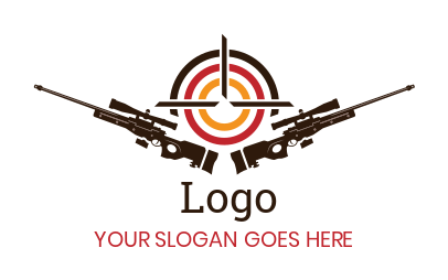 gun club logo maker sniper with target