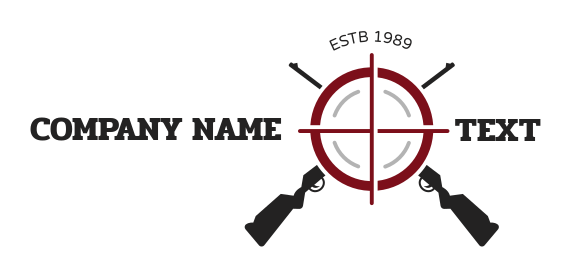 gun club logo sniper crossed in target