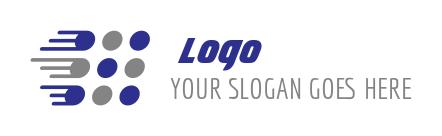 advertising logo speed dots forming square