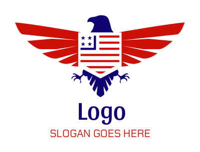 veteran eagle with shield logo icon