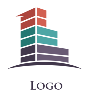 investment logo maker abstract buildings