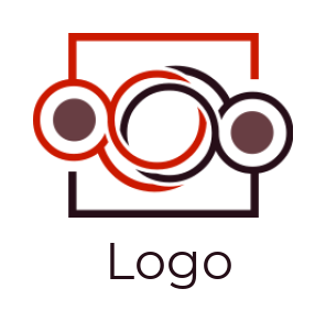 photography logo camera shutter in square