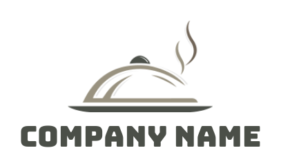 design a restaurant logo abstract cloche smoke