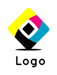 printing logo icon abstract colorful rhombus - logodesign.net