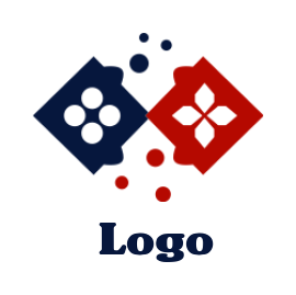 games logo template abstract gaming console with dots - logodesign.net